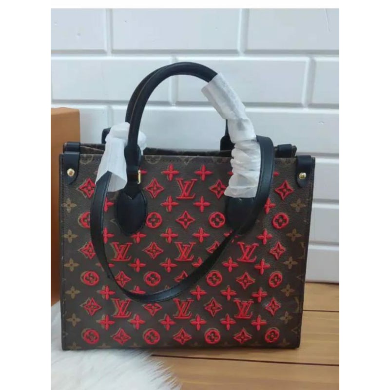 LV ON THE GO BORDIR (HANDLE HITAM