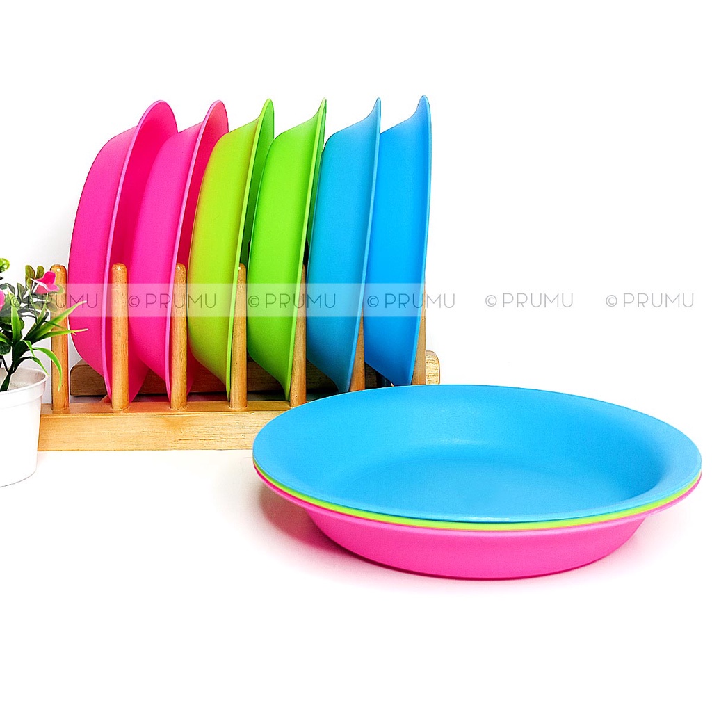 Piring Makan Plastik 9 inch - Piring Plastik Cantik - Piring Plastik Warna - Clio Holland
