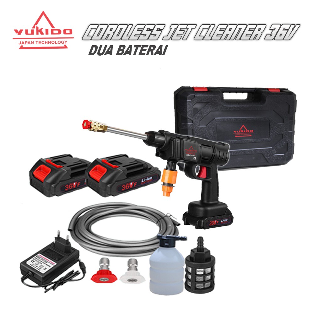 Mesin Jet Cleaner Cordless 36V By YUKIDO Jet Cleaner Baterai Mesin Cuci Motor Mobil Ac tanpa kabel