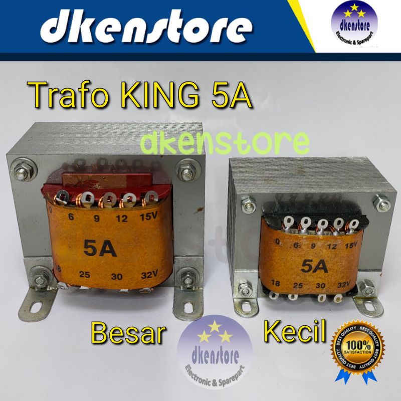 Trafo KING 5A Besar CT 32V 5 Ampere Murni CT 32 volt