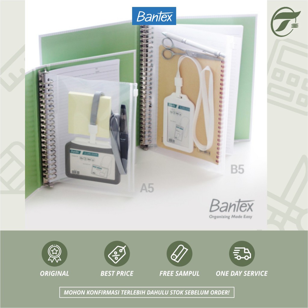 

Bantex Zipper Pocket For Multiring Binder A5 / B5 26 Holes 8073 08