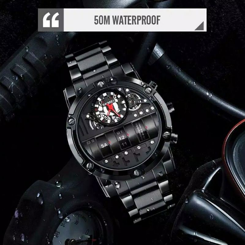Jam Skmei 1558 original dual time bergaransi free box karton