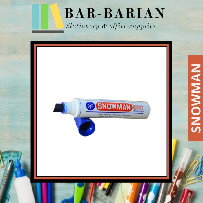 

Wow Spidol Jumbo Marker Snowman / Spidol Jumbo Ukuran 500 / Spidol Besar Terbatas