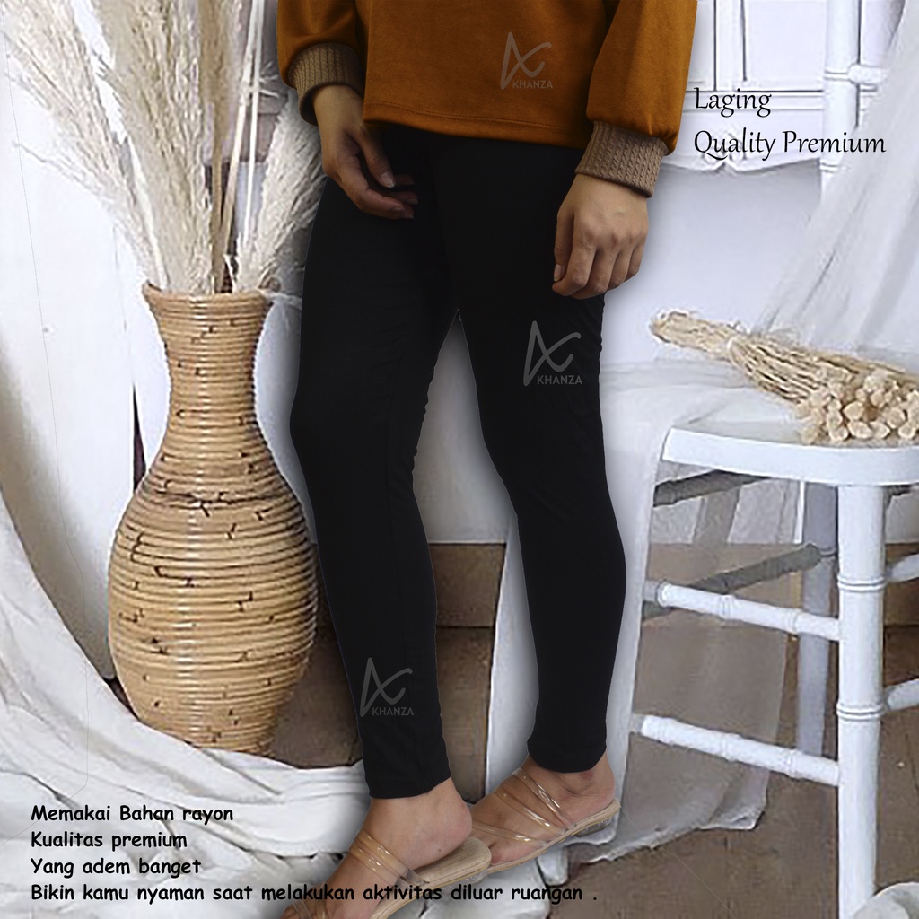 Legging Basic Premium Bahan Rayon Super Adem