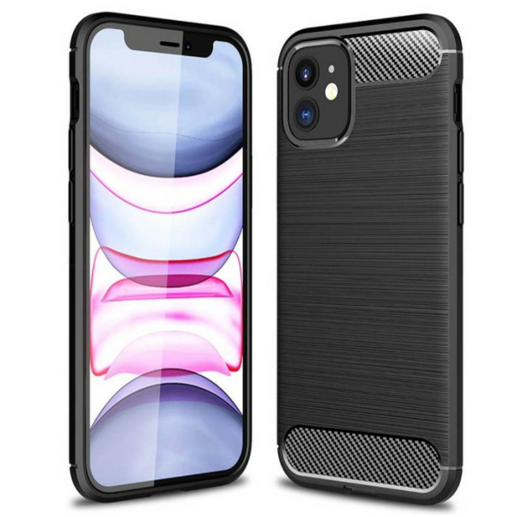 Silicone Carbon Fiber IPHONE X XR XS MAX 11 12 12 MINI 11 12 PRO MAX case cover casing