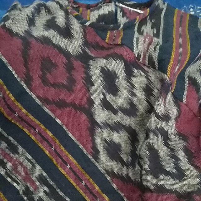 Dress Batik Tenun Atbm (alat Tenun Bukan Mesin)