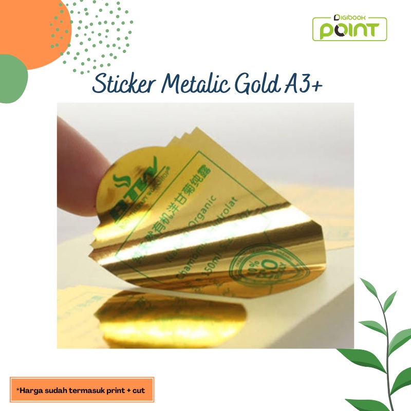 

STIKER METALIC GOLD A3+ / STIKER LABEL KEMASAN - POTONG POLA CUTTING
