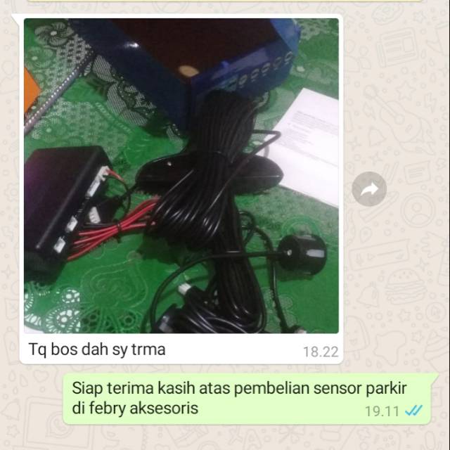 Sensor parkir4 titik led mobil