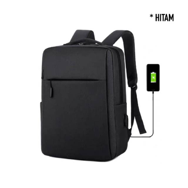 (SKY)TAS LAPTOP IMPORT ANTI AIR+KABEL USB PORT CHARGER - TAS PRIA WANITA - TAS PUNGGUNG SEKOLAH - TA