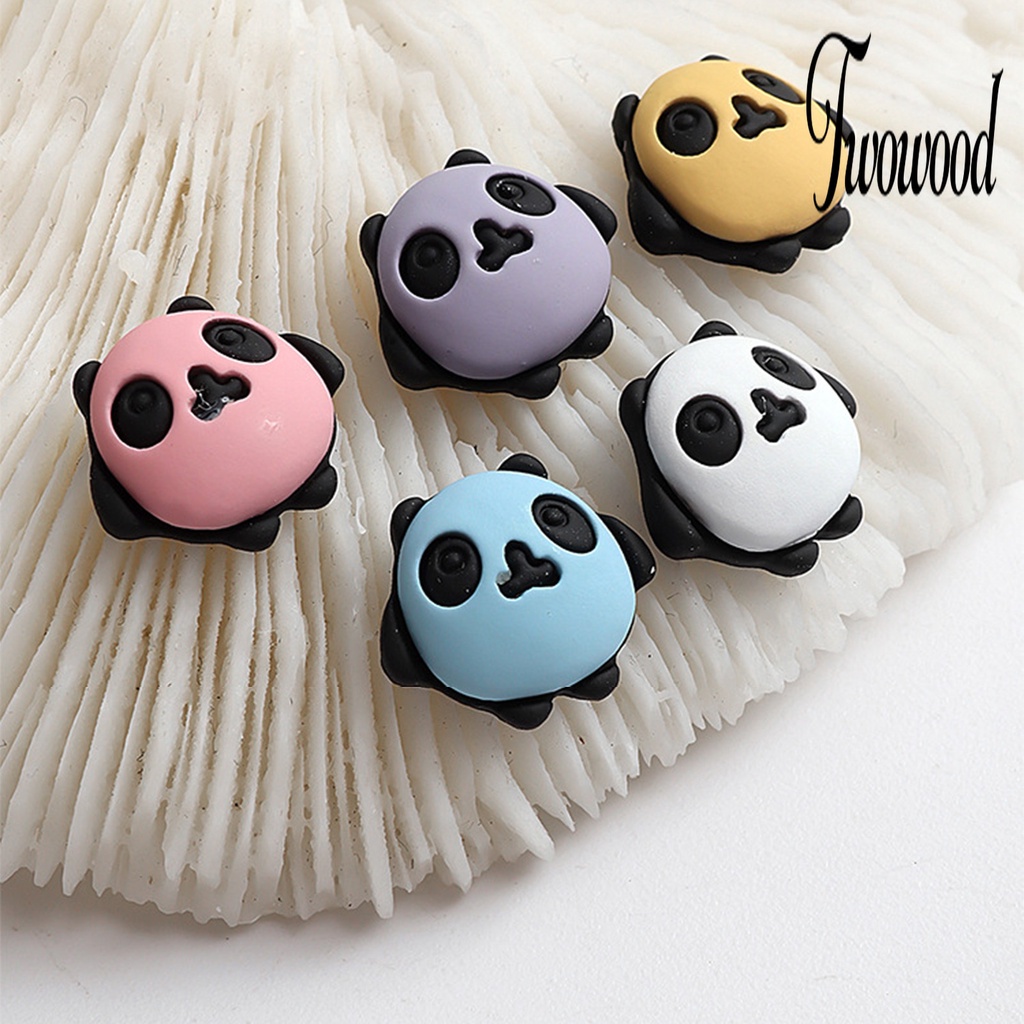 Twowood 5Pcs / Set Ornamen Kartun Panda Untuk Dekorasi Nail Art DIY