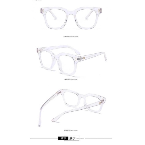 Kacamata myopia 100 / 200 / 300 / 400 Bingkai Besar Anti Radiasi Gaya Retro