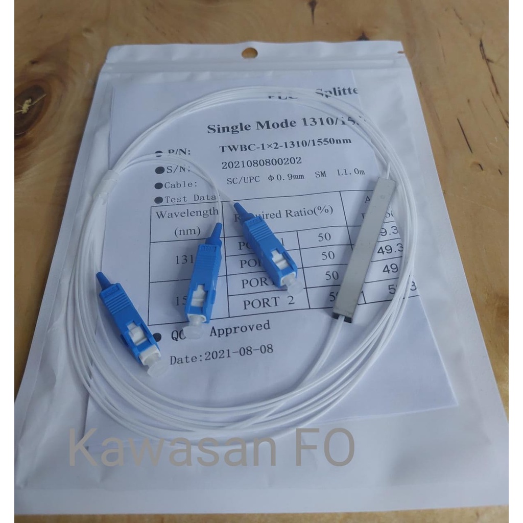 PLC Splitter 1:2 SC UPC / Passive Splitter 1 2 SC UPC Fiber Optik