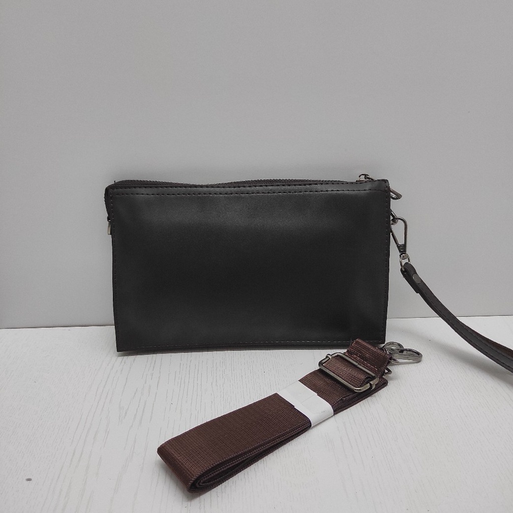 Handbag LVi Tas Tangan Clutch Kulit Impor Ekslusif plus Selempang