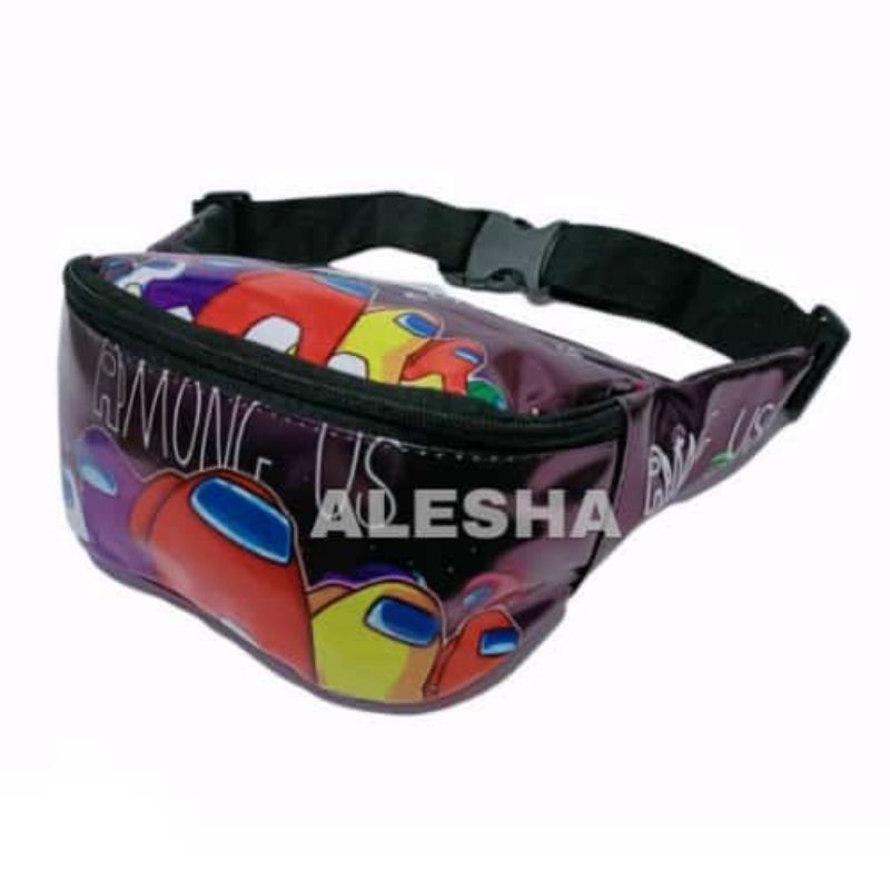 WAISTBAG anak laki laki dan perempuan karakter / Free jam tangan LED warna acak