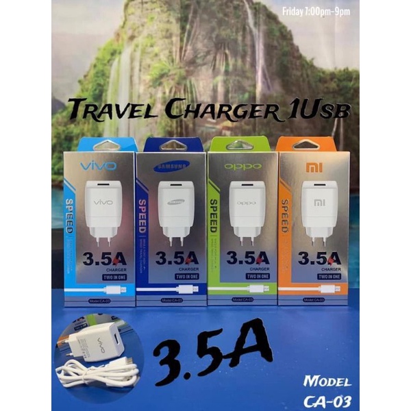 TRAVEL CHARGER/ CASAN/TC BRAND CA-03 QUICK 3.5A