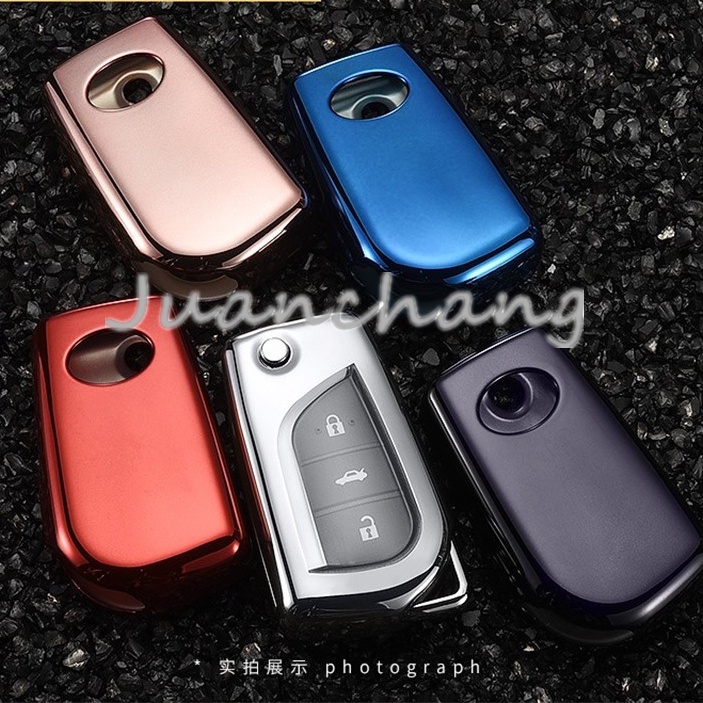 Casing Kunci Remote Mobil Bahan TPU Untuk Toyota Corolla RAV4 Avensis Verso Yaris Aygo Hilux Fortuner Camry Revo Altis