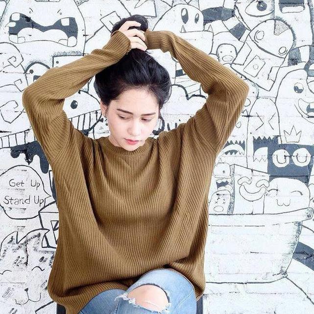 Sweater Rajut Boxi premium / Atasan rajut Wanita oversize