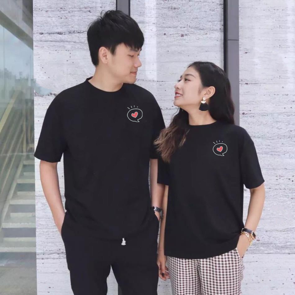 kaos couple murah baju pasangan romantis simple bisa buat prewedding Buble Love