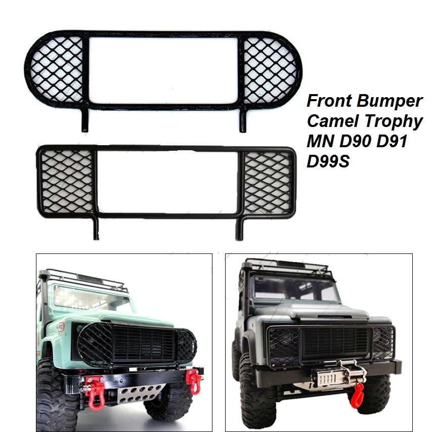 Camel Trophy Defender Front Bumper Metal MN D90 D91 D96 D99 MN99 MN99S 1/12  Rc Car