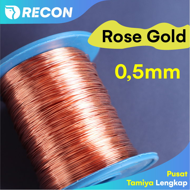 kawat TEMBAGA Dinamo Tamiya Philip RoseGold  0,5 & 0,8