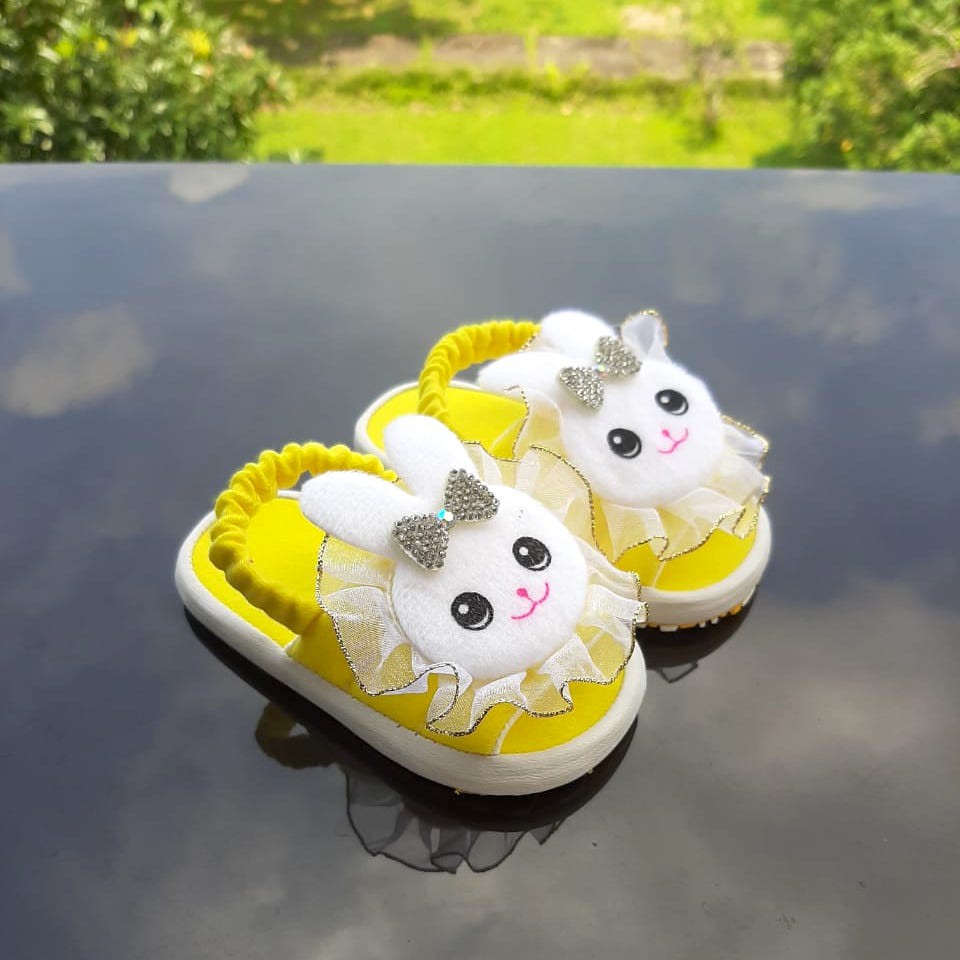 Sandal Tali Anak Balita Perempuan Umur 1 2 3 tahun - STA01 - Sendal Anak Murah Motif Boneka Kelinci - Anti slip