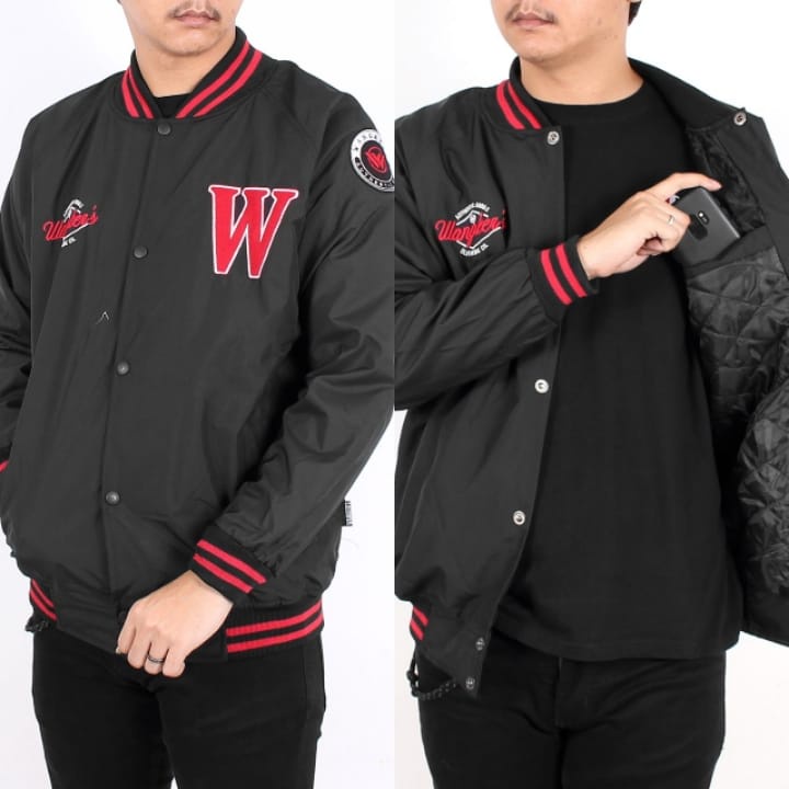 Varsity Jacket Original WANGKERS / Jaket Baseball Varsity Taslan Emblem