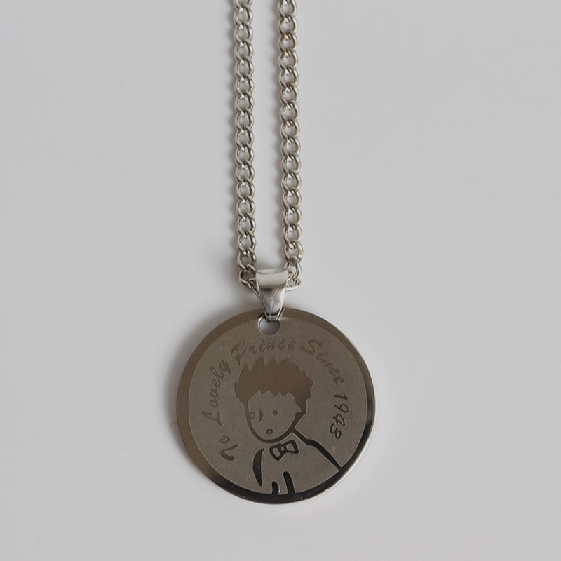 The Little Prince Necklace Accessories Simple Clavicle Chain Trendy Hip Hop Medal Pendant