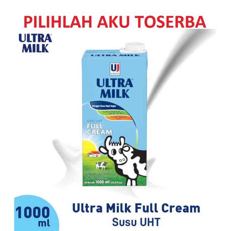 SUSU ULTRA FULL CREAM 1 LITER / Ultra Milk Full Cream 1000 ML (HARGA SATUAN)