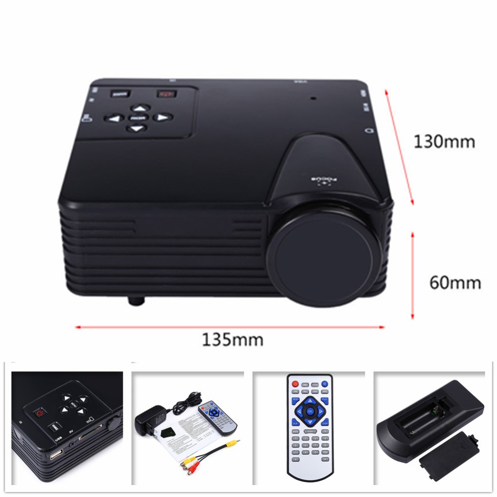 Led Mini Projector Versi 2 + TV Tuner Proyektor Tv Infocus