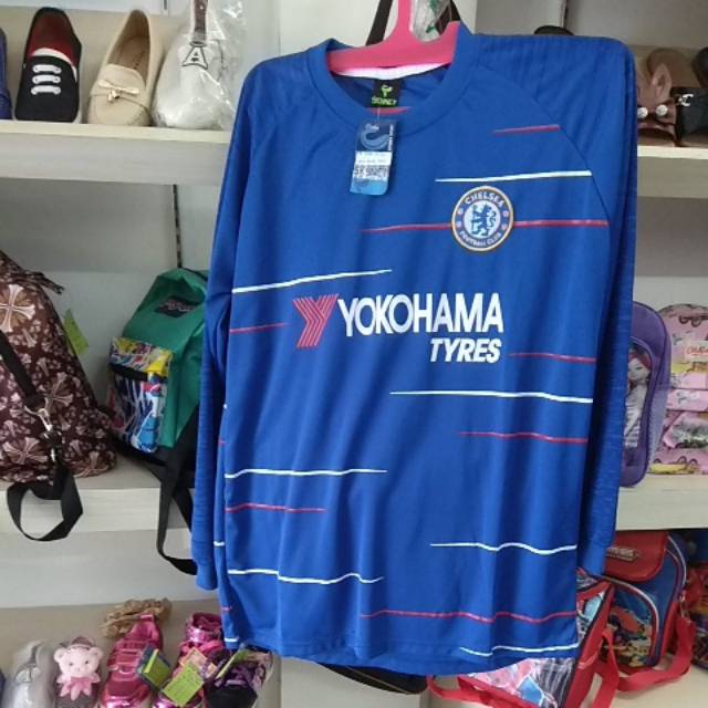 Kaos Bola  Lengan Panjang Murah Chelsea Yokohama  Dewasa 