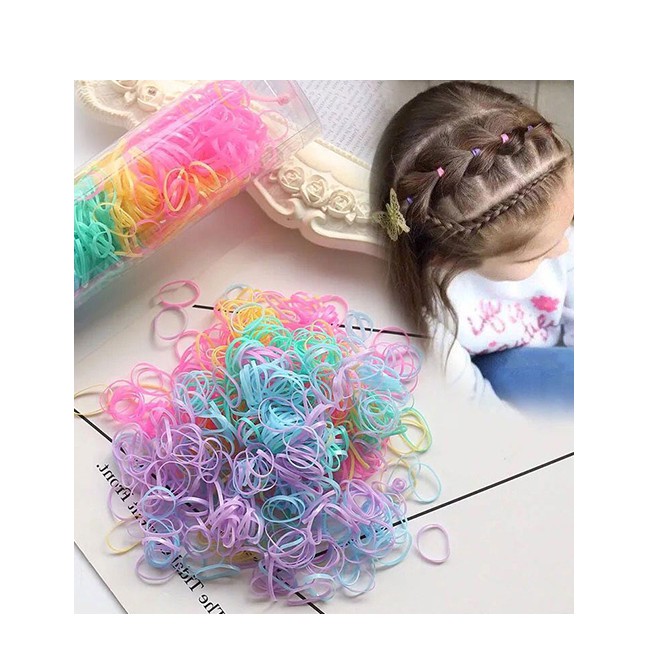 LRC Aksesoris Rambut Fashion Color Color Disposable Small Rubber Band (about 150) A58044