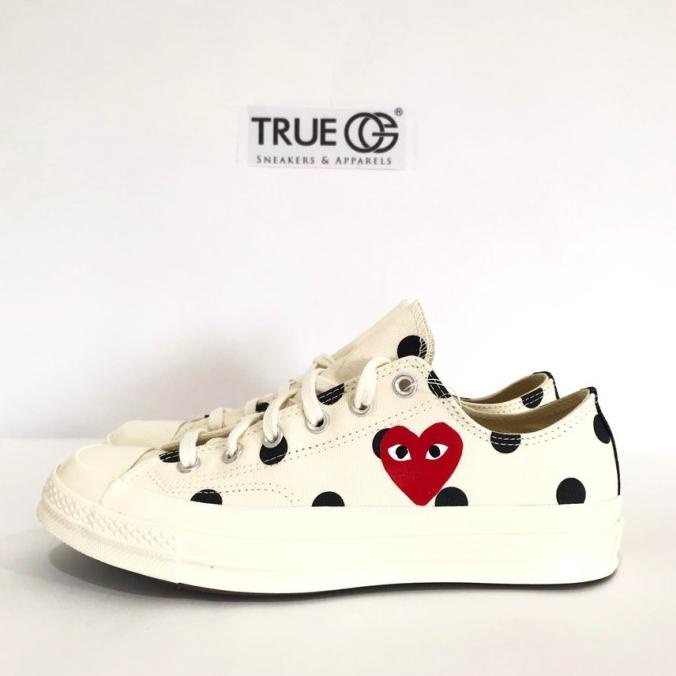 cdg polka dot converse