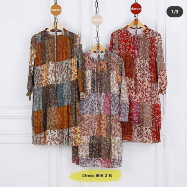 Gamis tunik plisket bangkok