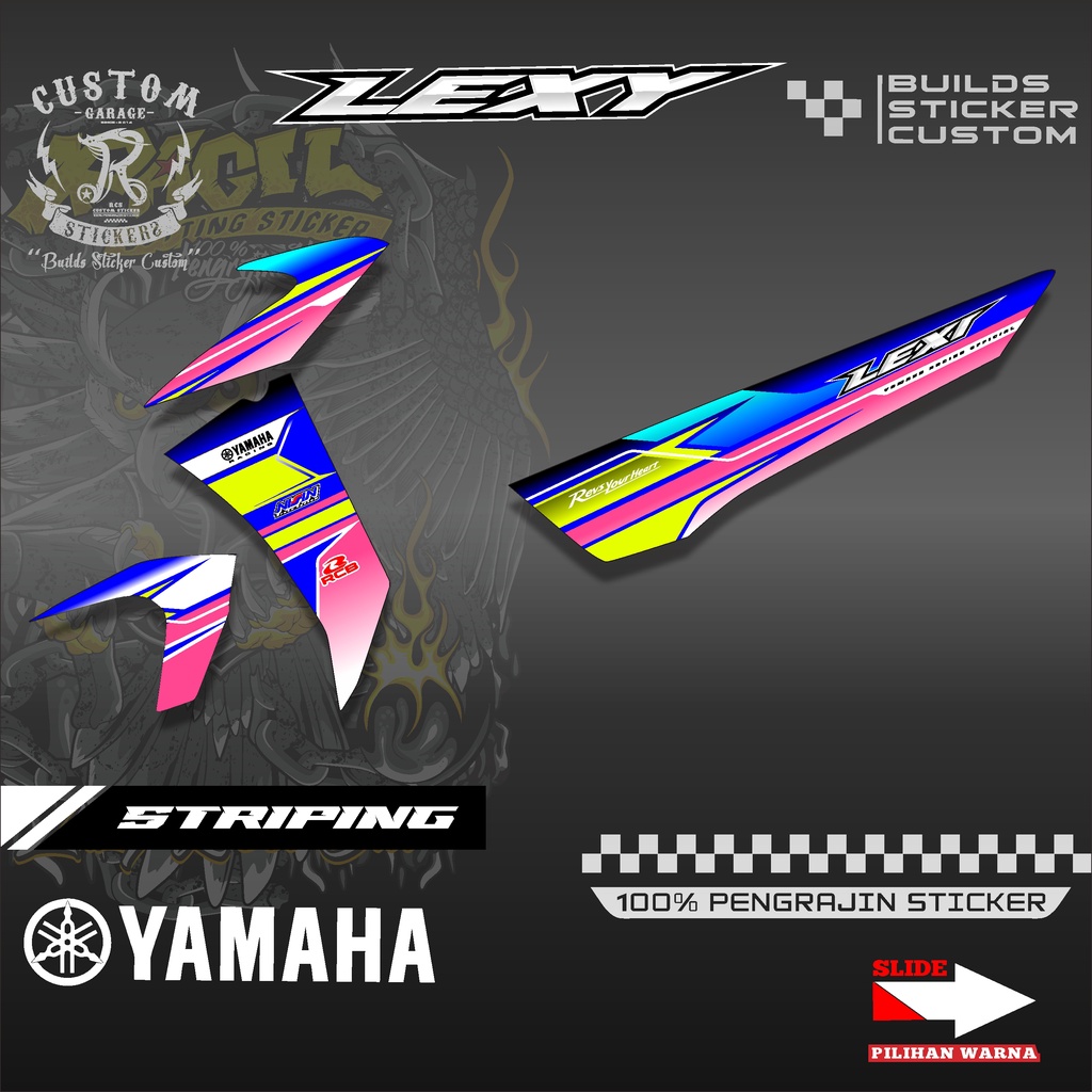 Sticker Striping Variasi Yamaha Lexi - Striping Motor Lexi