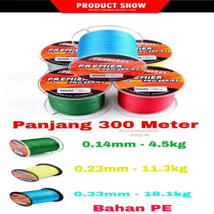 Benang / Tali / Senar Pancing pe 4 100% 300M 0.14 0.23 0.33mm Termurah - Hijau 0.14mm ITURUN HARGAl