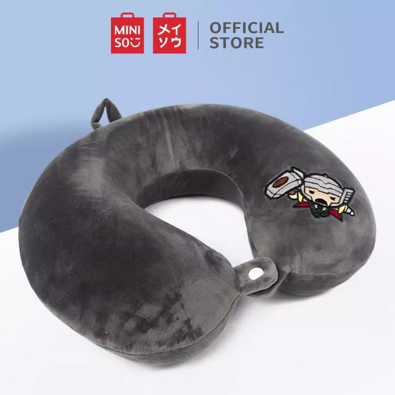 Bantal Leher Marvel Upillow Blue Miniso