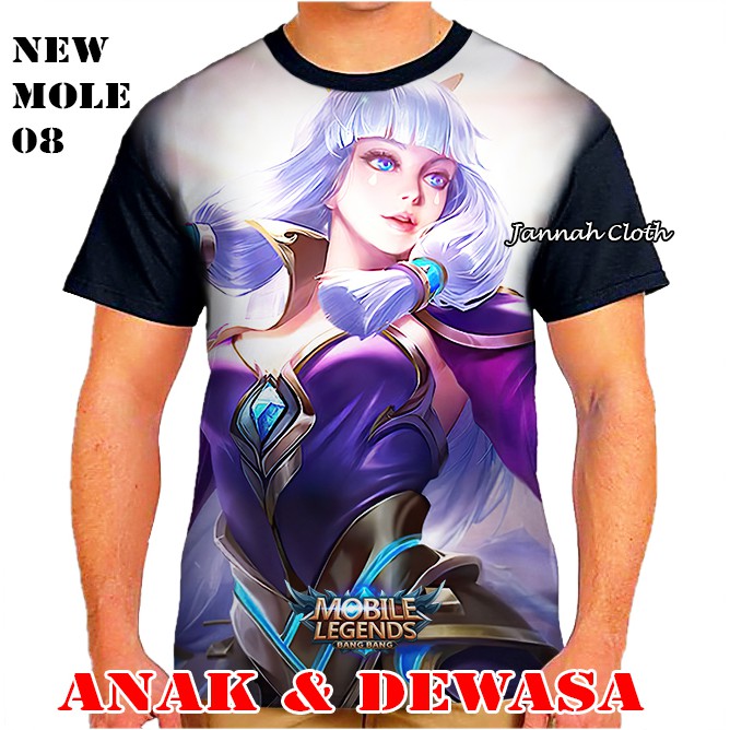 Baju Kaos Game Mobile Legends Hero Guinevere Amethyst Dance Skin Special 3D Print