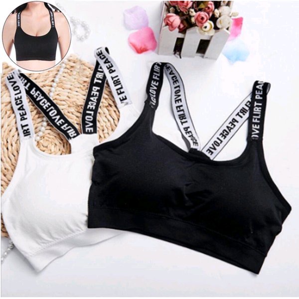 Sport Bra Olahraga Fashion PEACE LOVE | LOVE FLIRT | BH 8133TM