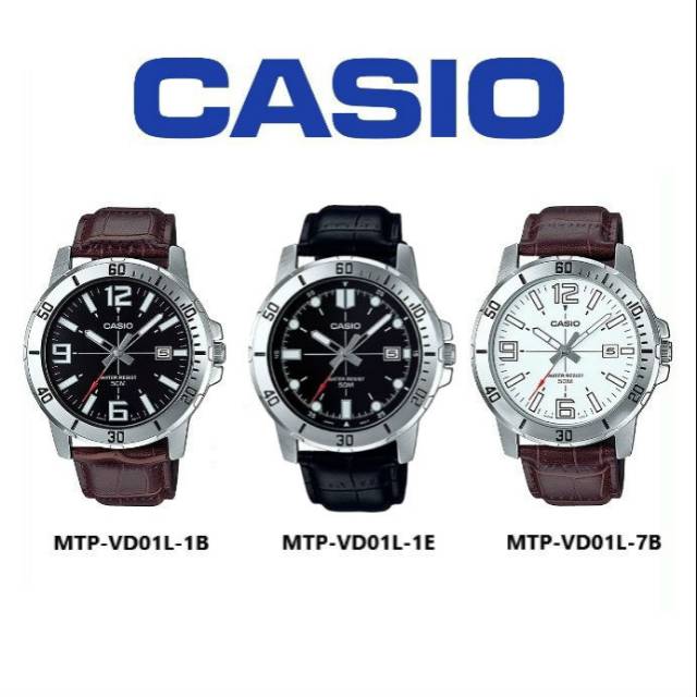 Jam Tangan Pria Casio MTP-VD01L Series Original MTP-VD01L 1B,1E,7B Series