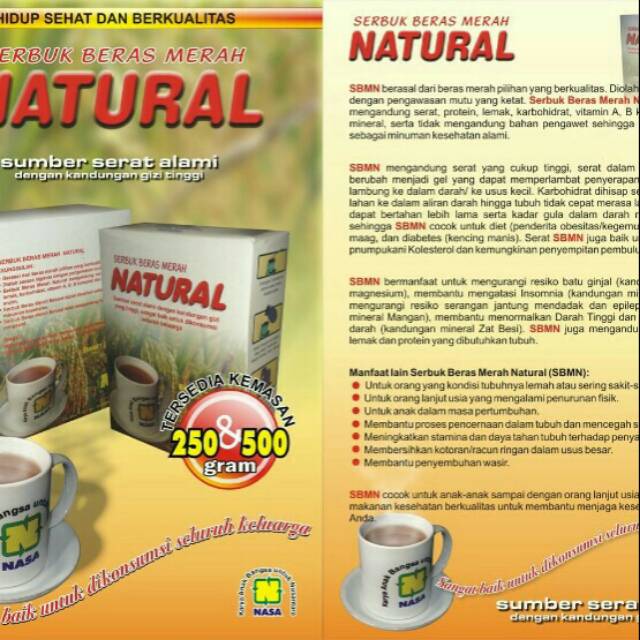 

Natural serbuk beras merah 250gr