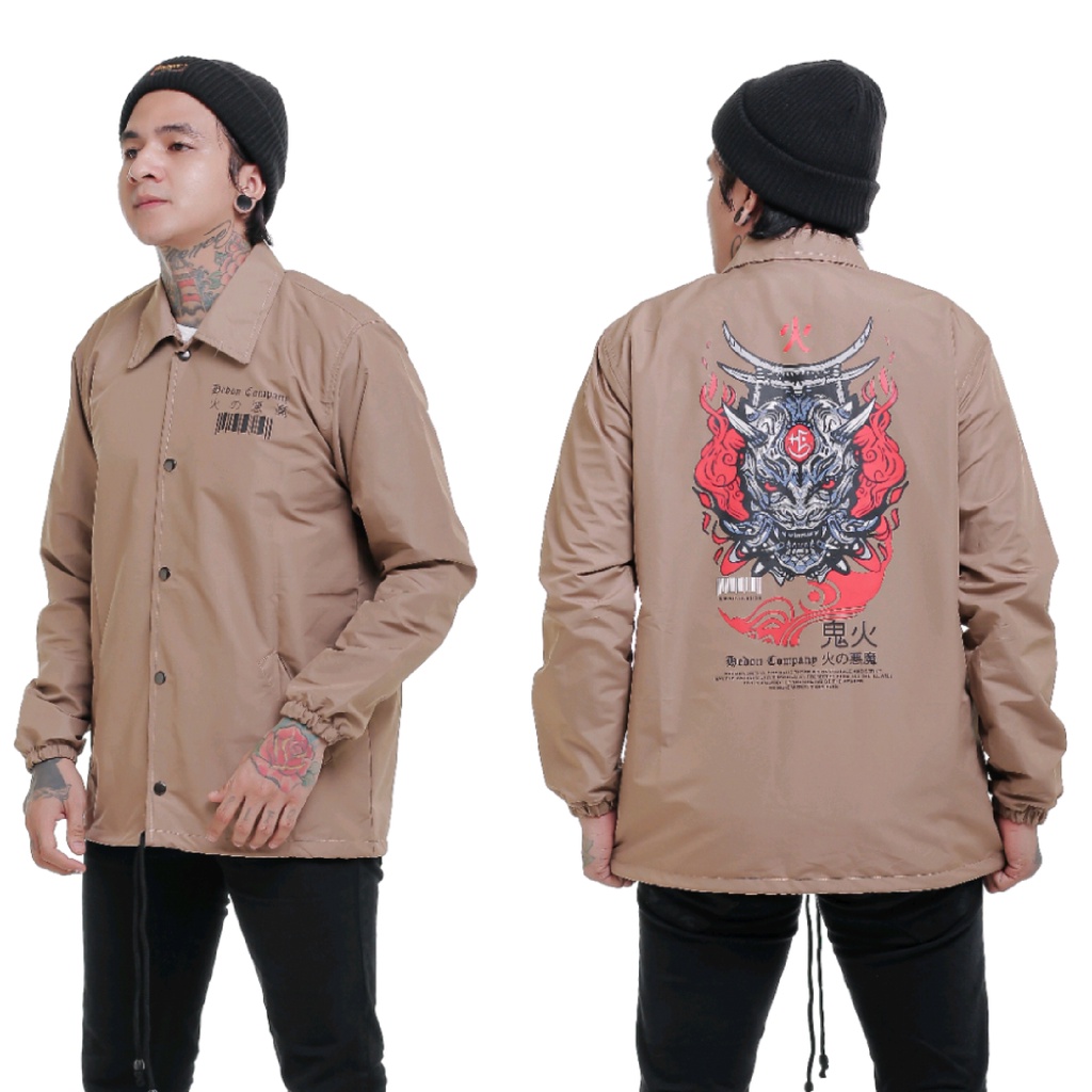 JAKET PRIA - JAKET COACH SALVIO HEXIA - JAKET WINDBREAKER - JAKET PARASUT PRIA - JAKET PARASUT-Cream ONI