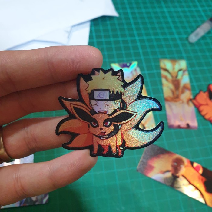 Sticker Hologram Anime - PSH732 - Naruto - Naruto Kurama