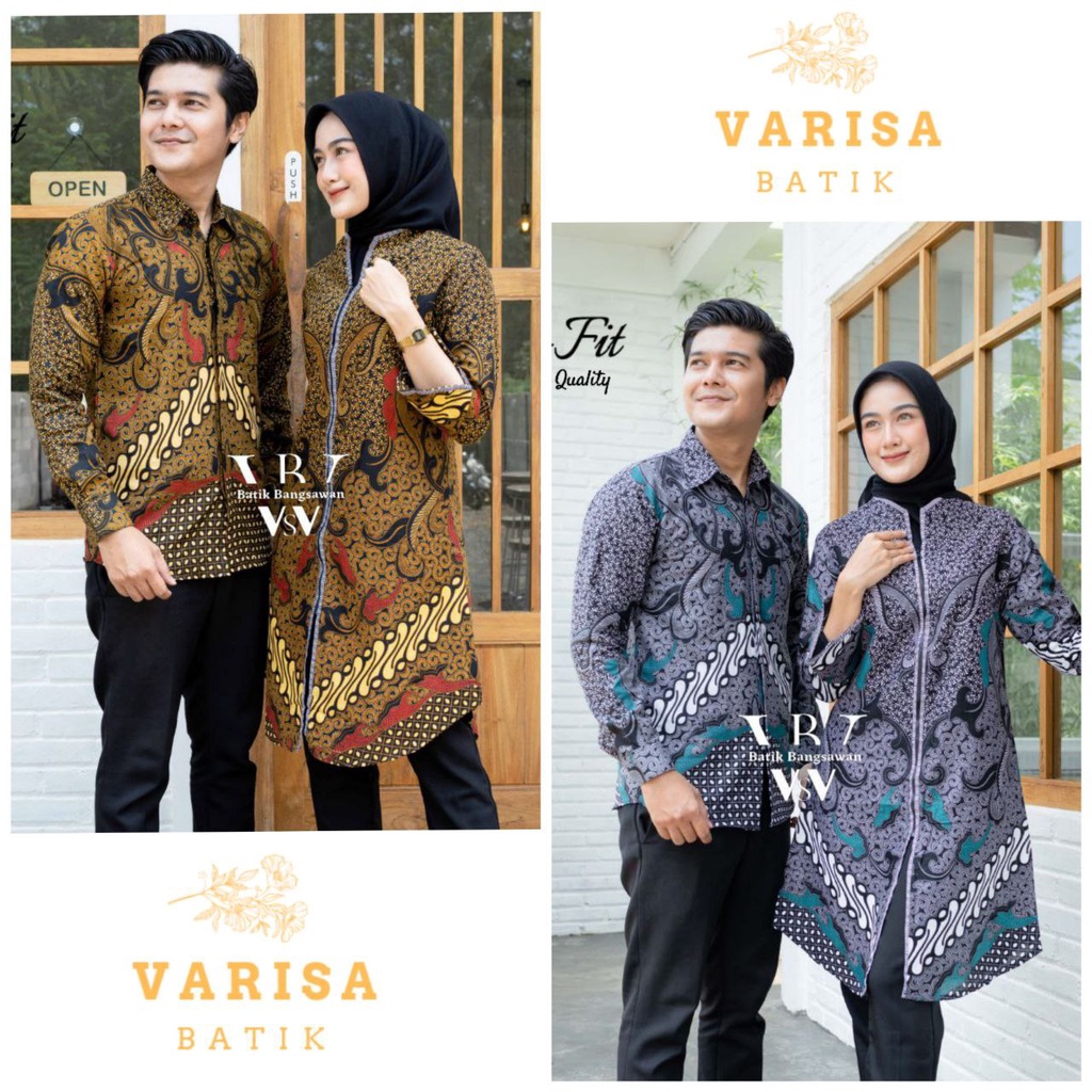 Batik Couple / Batik Couple Modern / Baju Batik Couple / Batik Tunik Couple / Kemeja Batik Couple