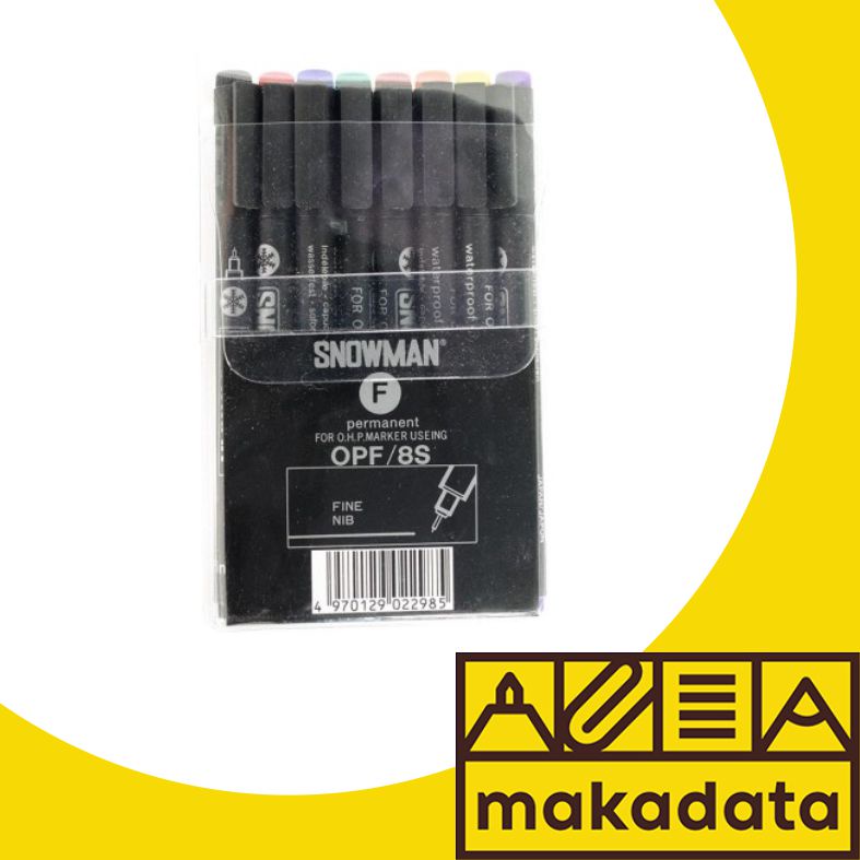 SPIDOL SNOWMAN FINE OHP 8 WARNA MARKER (FINE) MURAH