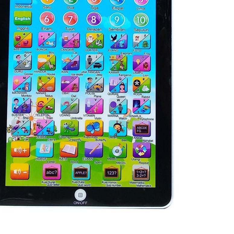 ✷ Tomindo Mainan Edukasi Anak Ipad Mini Playpad Anak 2 Bahasa Mainan Edukatif Anak Maenan Elektronik