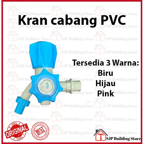 Kran cabang pvc keran shower plastik Kran shower 2 lubang plastik