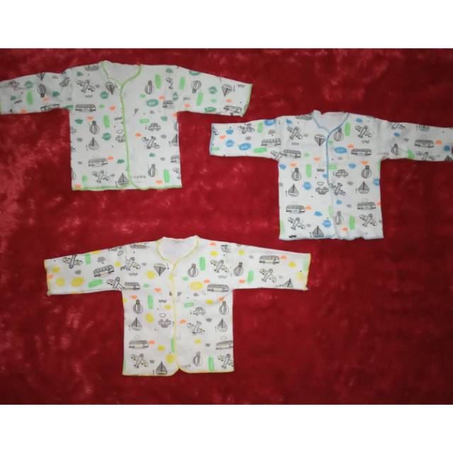 3 Pcs Baju Bayi Lengan Panjang KATUN Motif SHIP