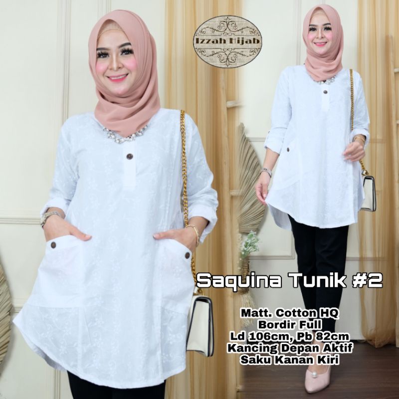 BAJU KERJA ATASAN TUNIK PUTIH POLOS WANITA /KANCING DEPAN AKTIF BUSUI / SERAGAM KANTOR