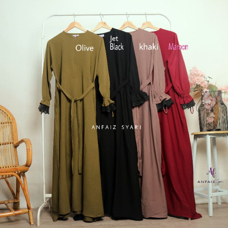 Zahira Lace | dress cantik | dress ring tangan | gamis renda | gamis cantik | gamis syar'i | gamis s