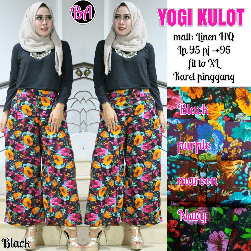 SALE KULOT BUNGA / KULOT BUNGA DISKON TERBATAS / KULOT MOTIF / KULOT FLOWER / KULOT KEKINIAN